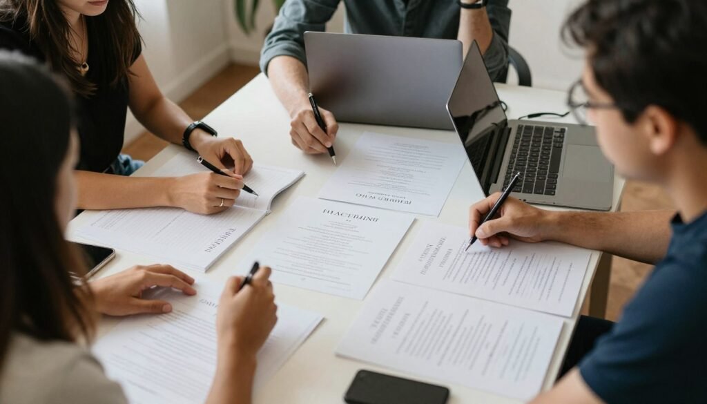 couple planning wedding ceremony with officiant couple planning wedding ceremony with officiant
