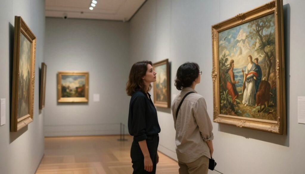 couple visiting art museum together