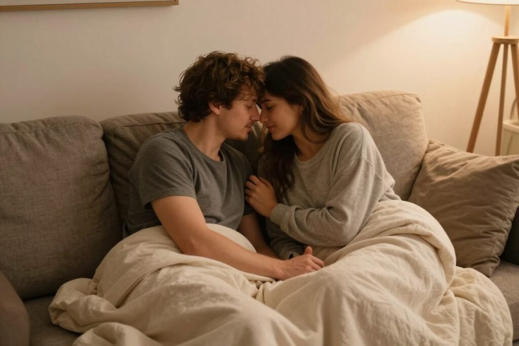 cozy home anniversary photo shoot
