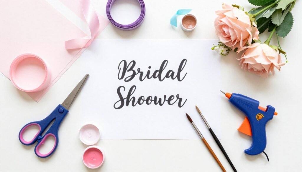 crafting supplies for DIY bridal shower decorations crafting supplies for DIY bridal shower decorations