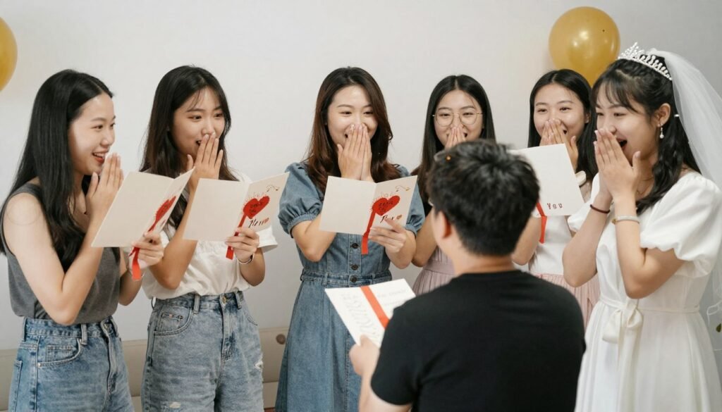 creative bridesmaid proposal surprise moment