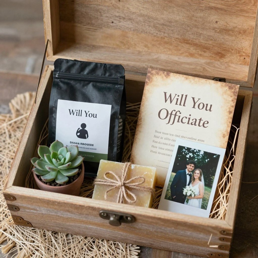 creative officiant proposal ideas with themed gift collection creative officiant proposal ideas with themed gift collection