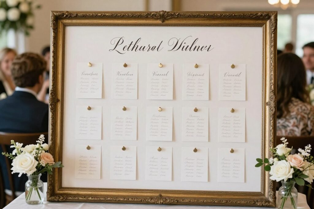 creative seating chart display
