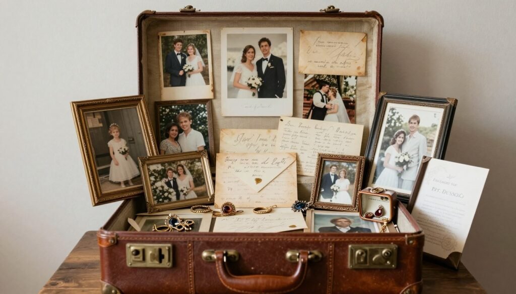 creative wedding memorial ideas including vintage suitcase photo display creative wedding memorial ideas including vintage suitcase photo display