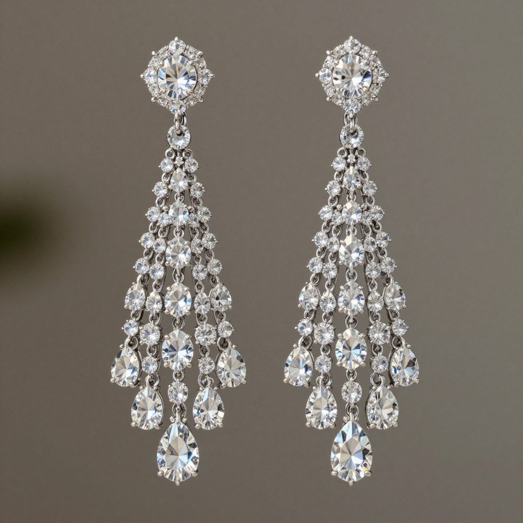 crystal drop earrings wedding sparkle