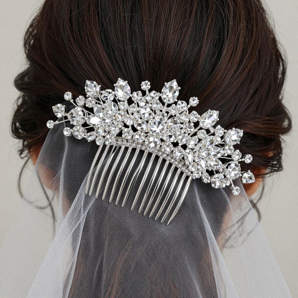 crystal hair comb bridal accessory