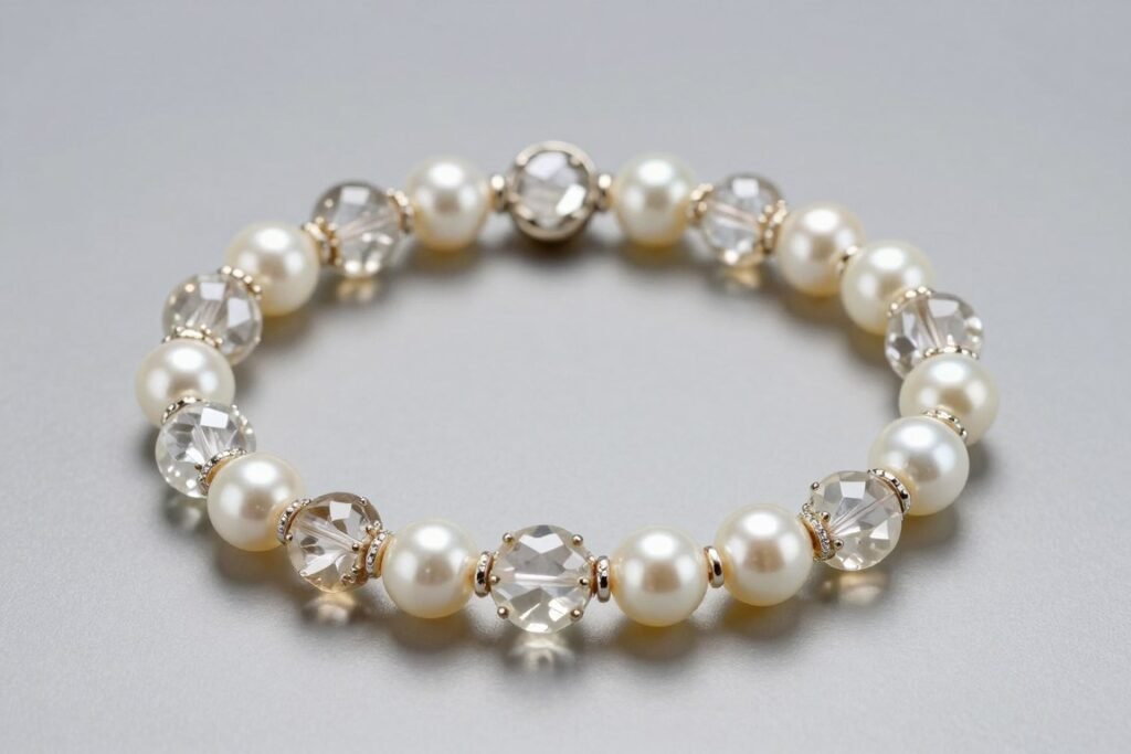 crystal pearl bracelet wedding jewelry