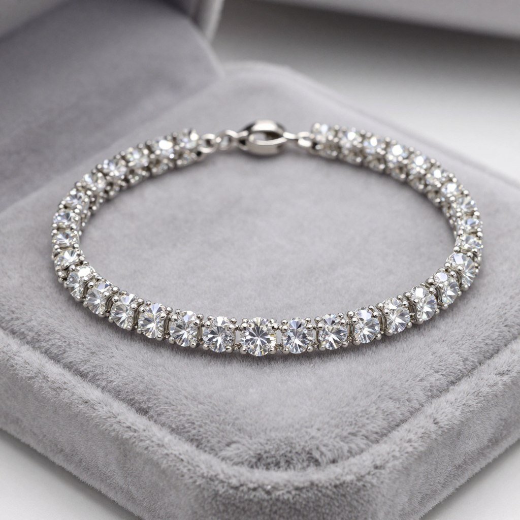 crystal tennis bracelet bridal jewelry