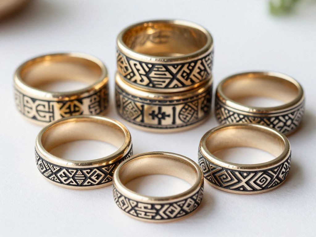 cultural heritage wedding ring tattoos showing traditional ethnic patterns