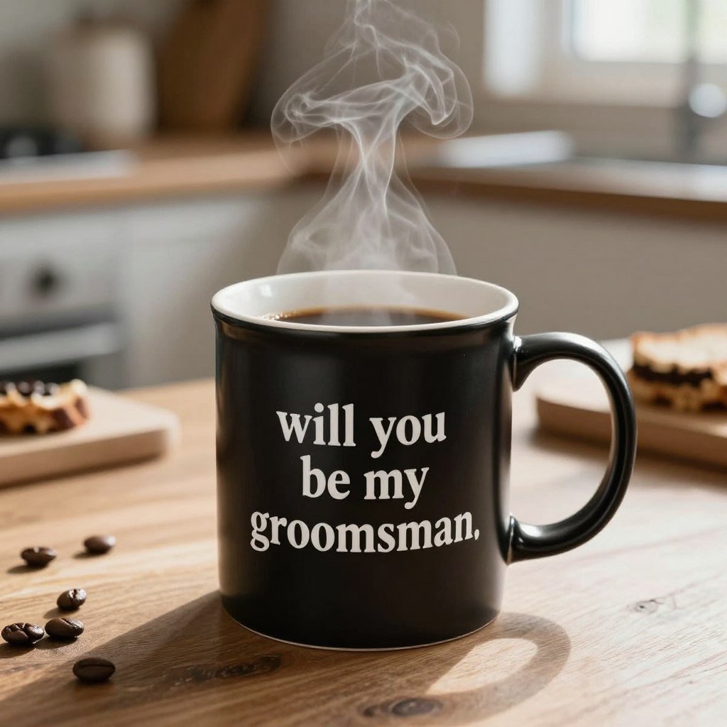 custom coffee mug groomsman proposal gift
