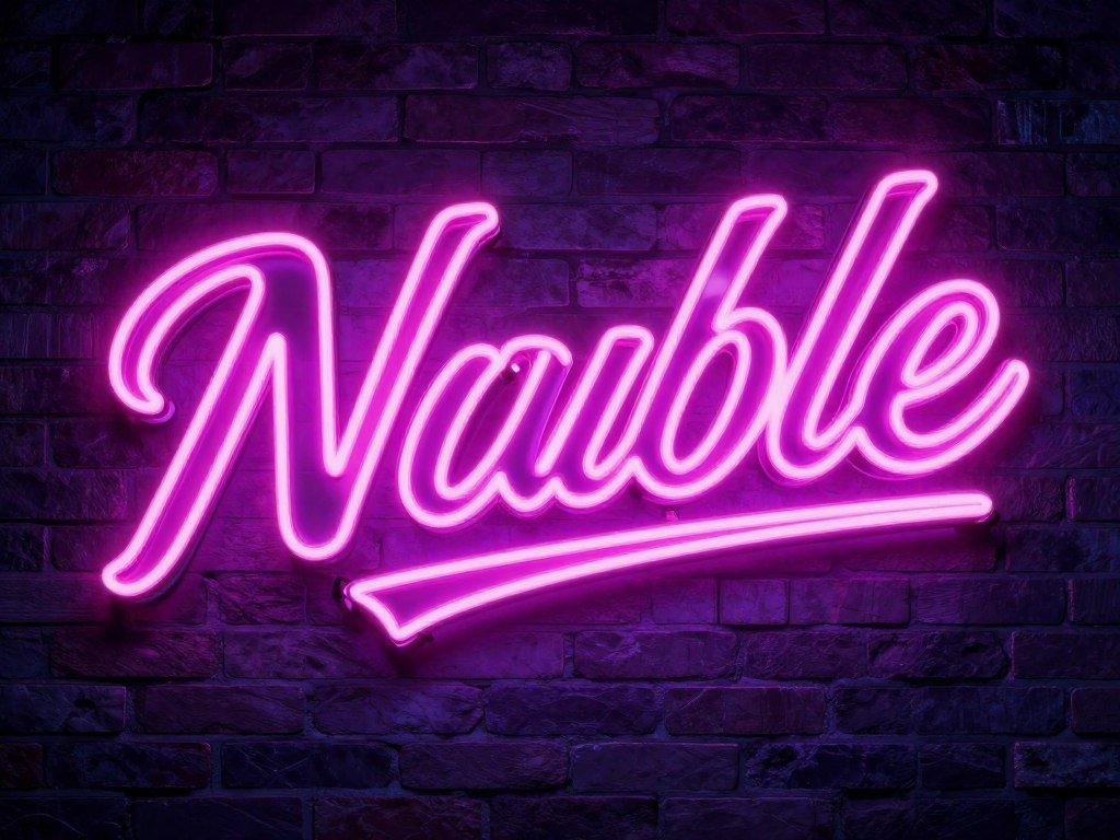 custom neon club sign with bold typography