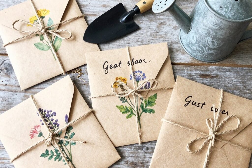 custom wedding seed packets with guest messages and wishes written on envelopes custom wedding seed packets with guest messages and wishes written on envelopes