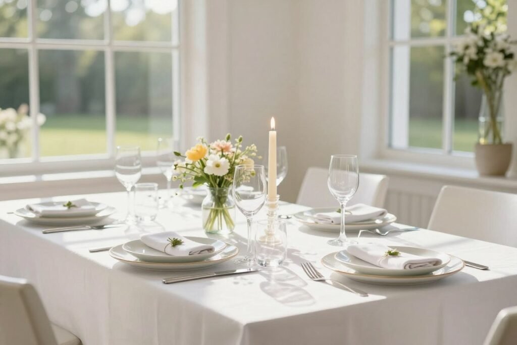 daytime table setting with natural light