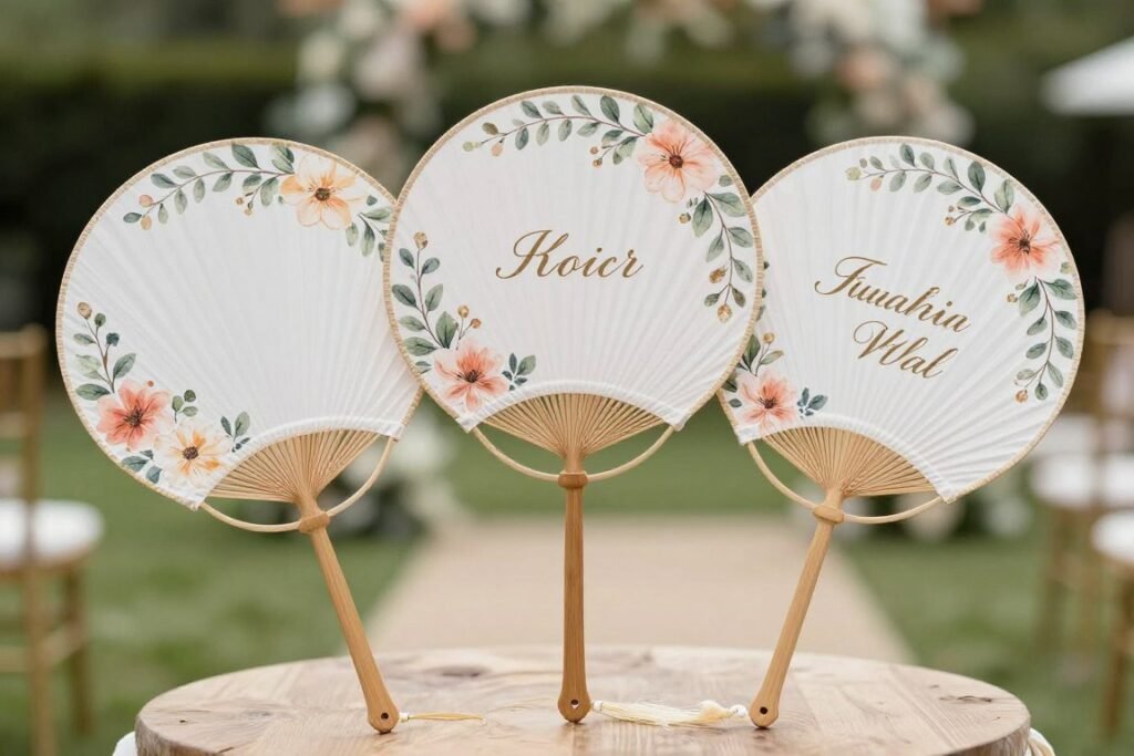 decorative wedding program fans with floral designs decorative wedding program fans with floral designs