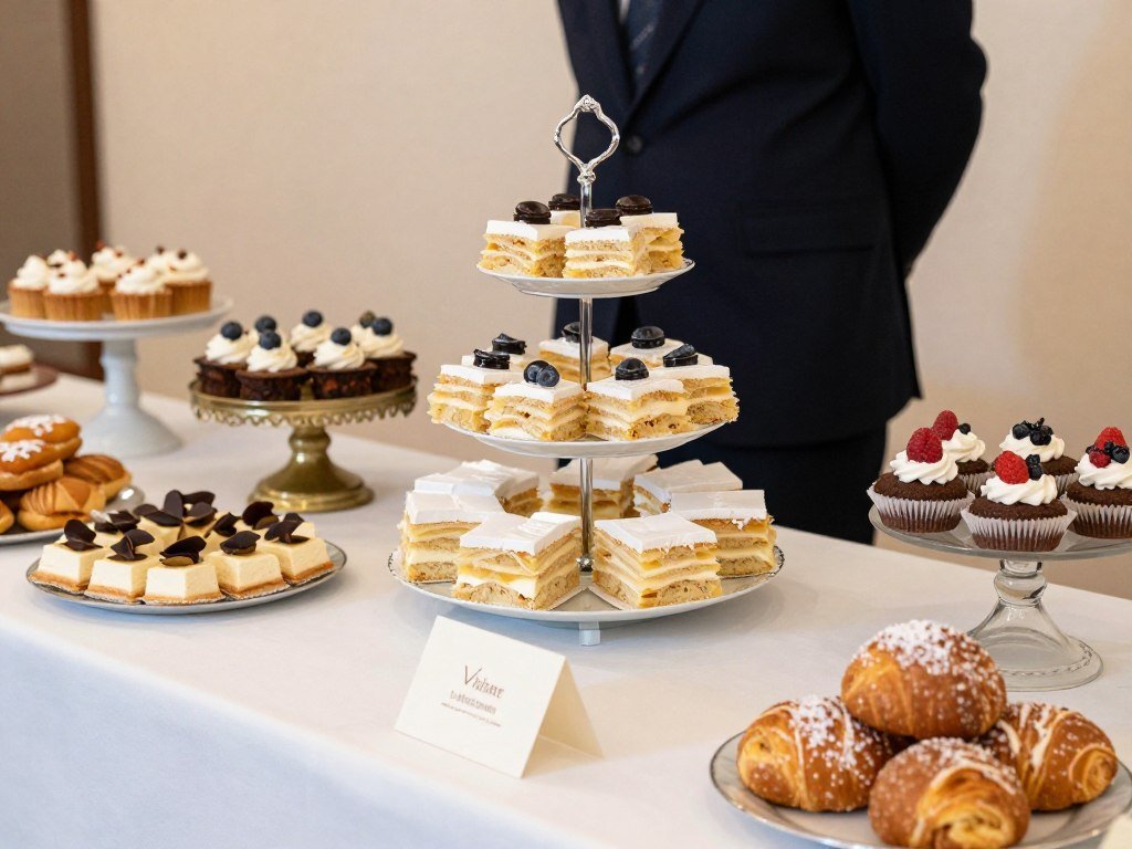 dessert table with Spanish treats