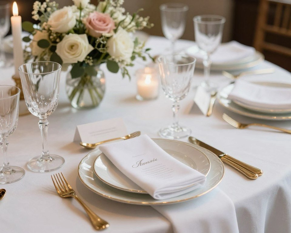 detailed micro wedding table setting with personalized place settings detailed micro wedding table setting with personalized place settings