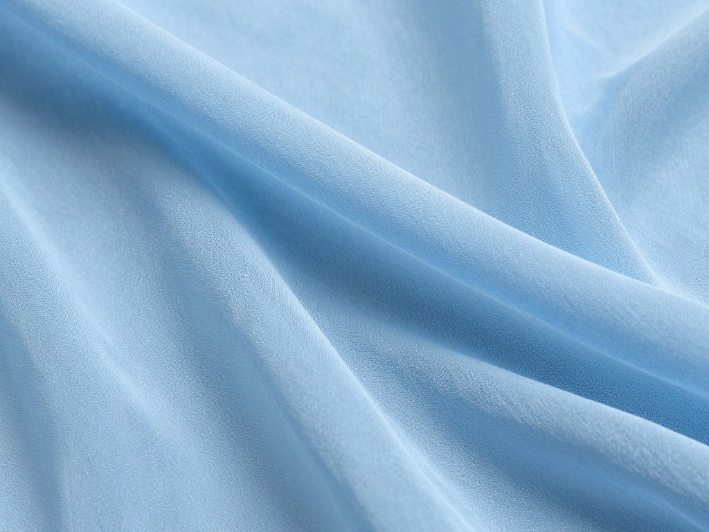 detailed texture of light blue chiffon fabric with soft folds
