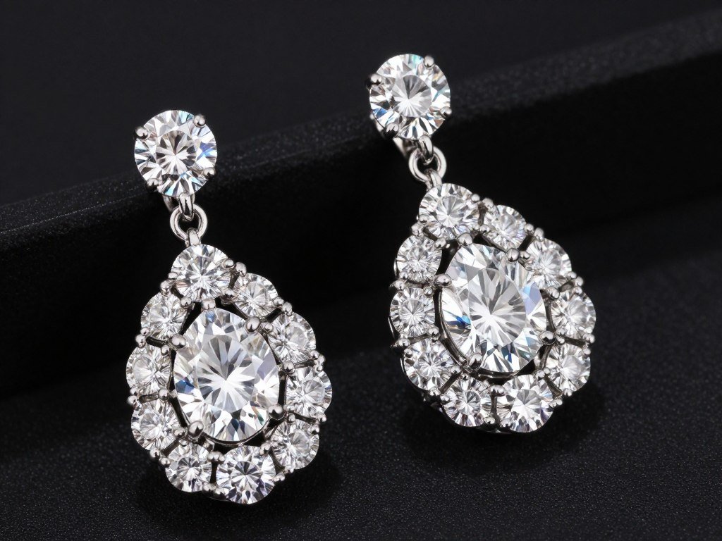 diamond drop earrings bridal jewelry sparkling diamond drop earrings bridal jewelry sparkling