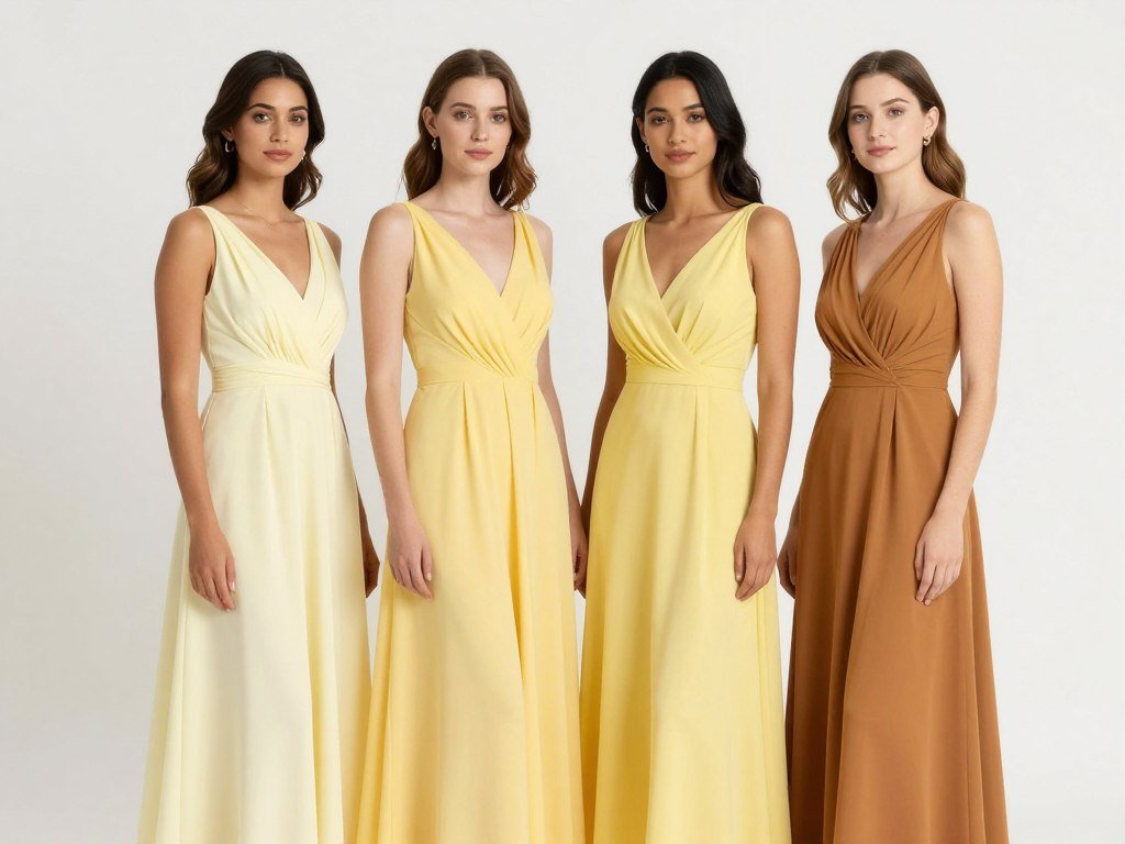 different shades of yellow bridesmaid dresses comparison different shades of yellow bridesmaid dresses comparison