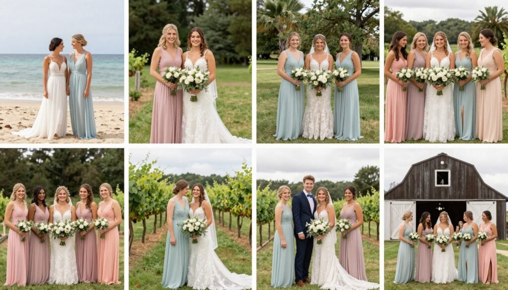 different summer wedding theme styling options