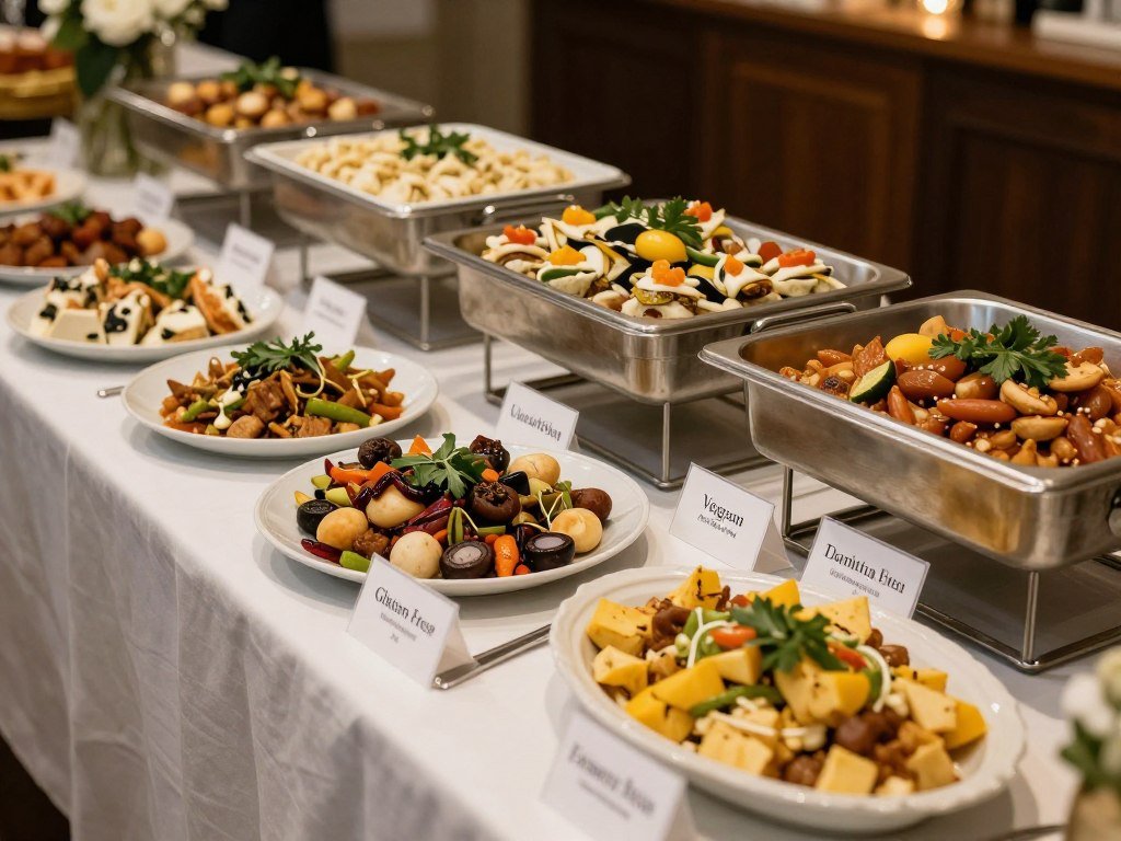 diverse dietary options at wedding