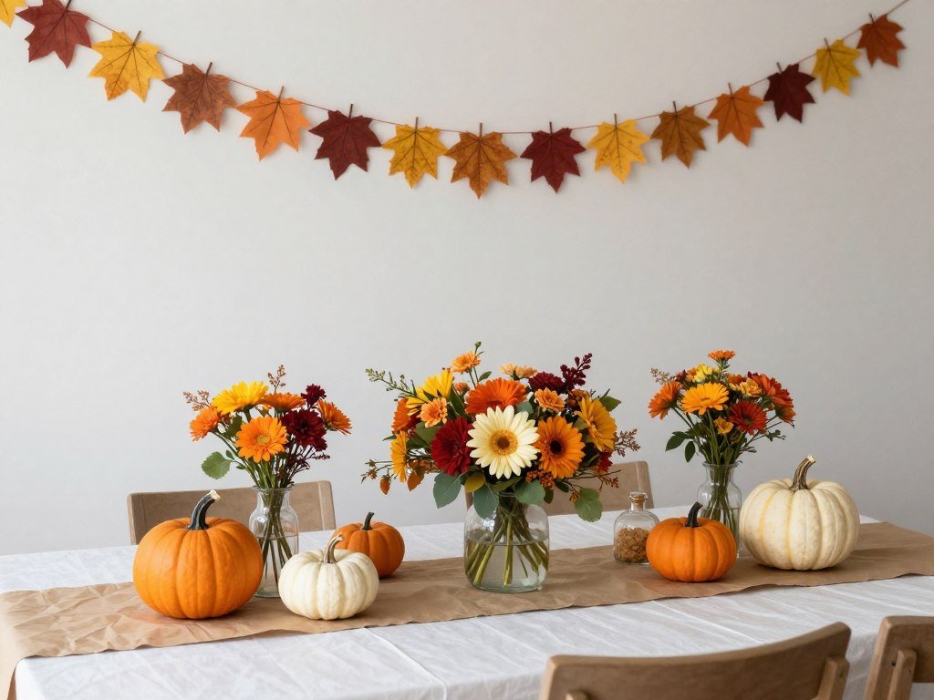 diy fall bridal shower decorations with handmade paper leaves diy fall bridal shower decorations with handmade paper leaves