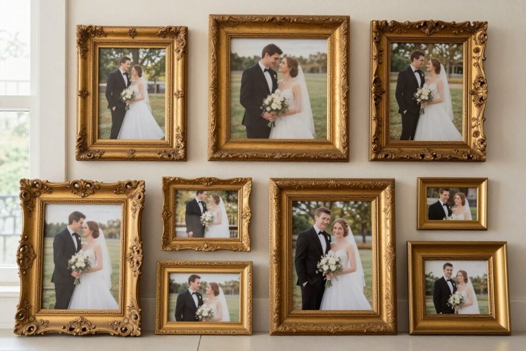 diy wedding decoration using painted thrift store frames