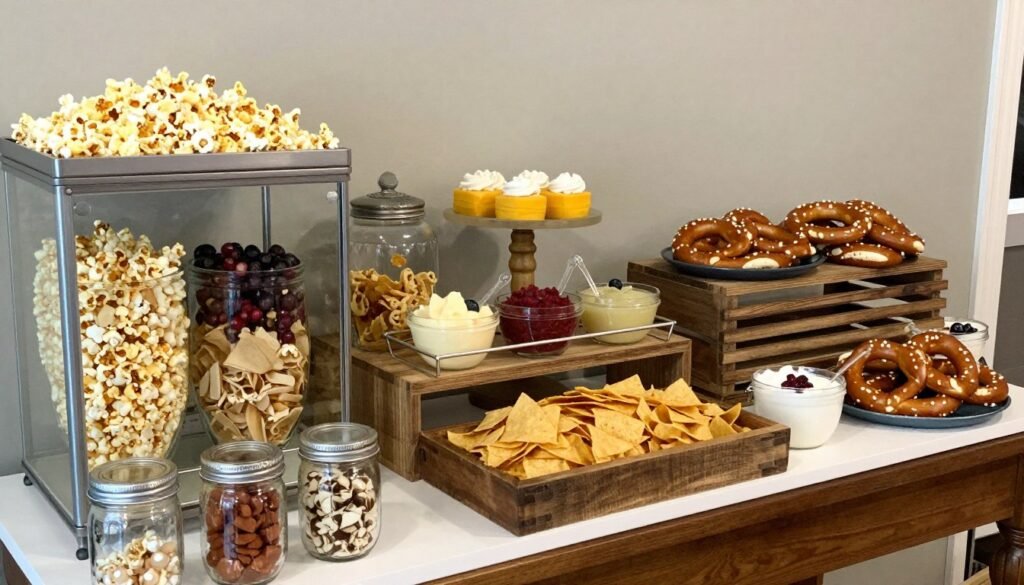diy wedding snack station ideas