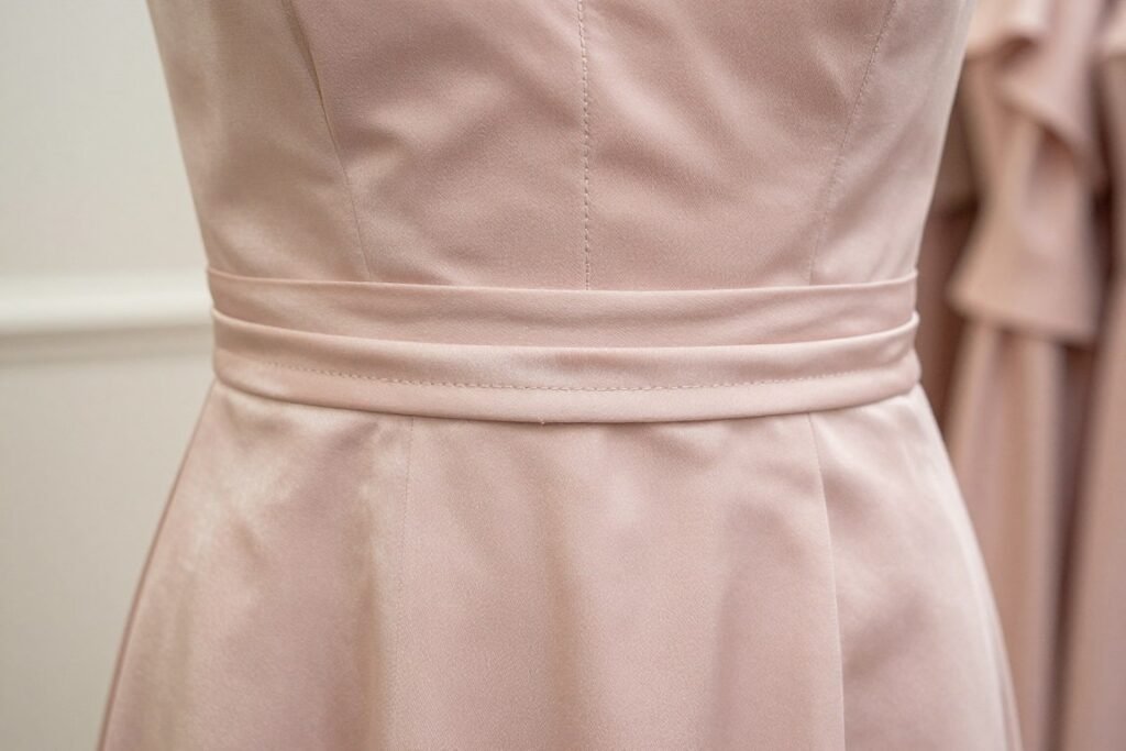 dress construction detail showing quality stitching