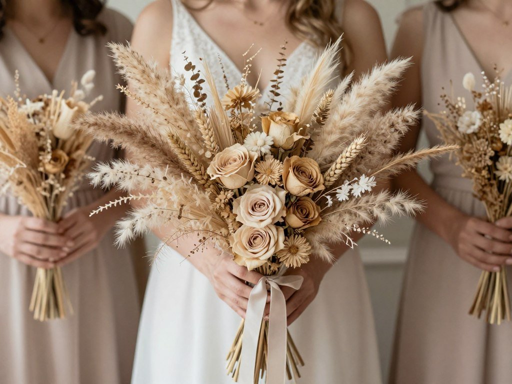 dried flower bridesmaid bouquet dried flower bridesmaid bouquet