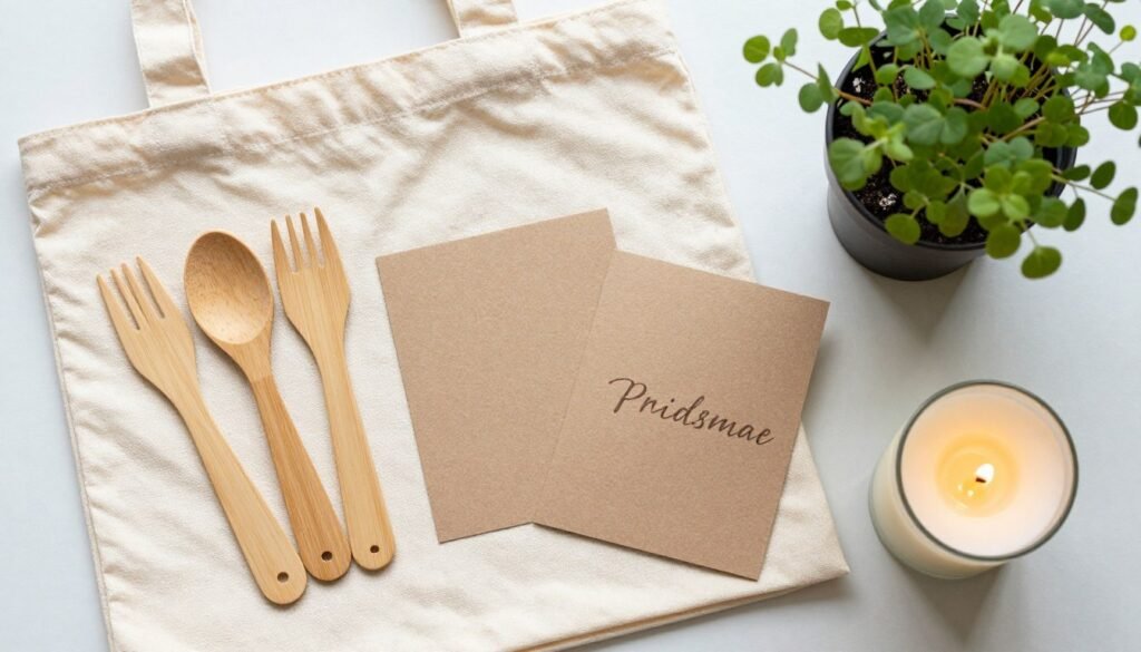 eco-friendly bridesmaid proposal with sustainable items