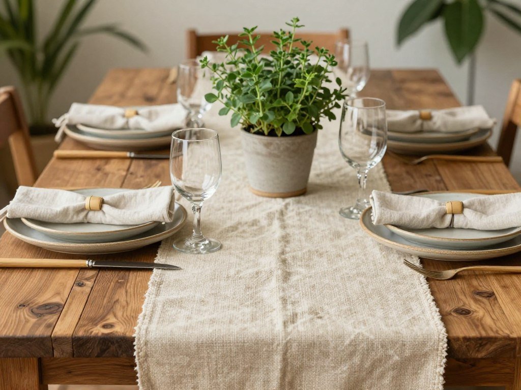 eco-friendly sustainable table runner made from natural materials eco-friendly sustainable table runner made from natural materials