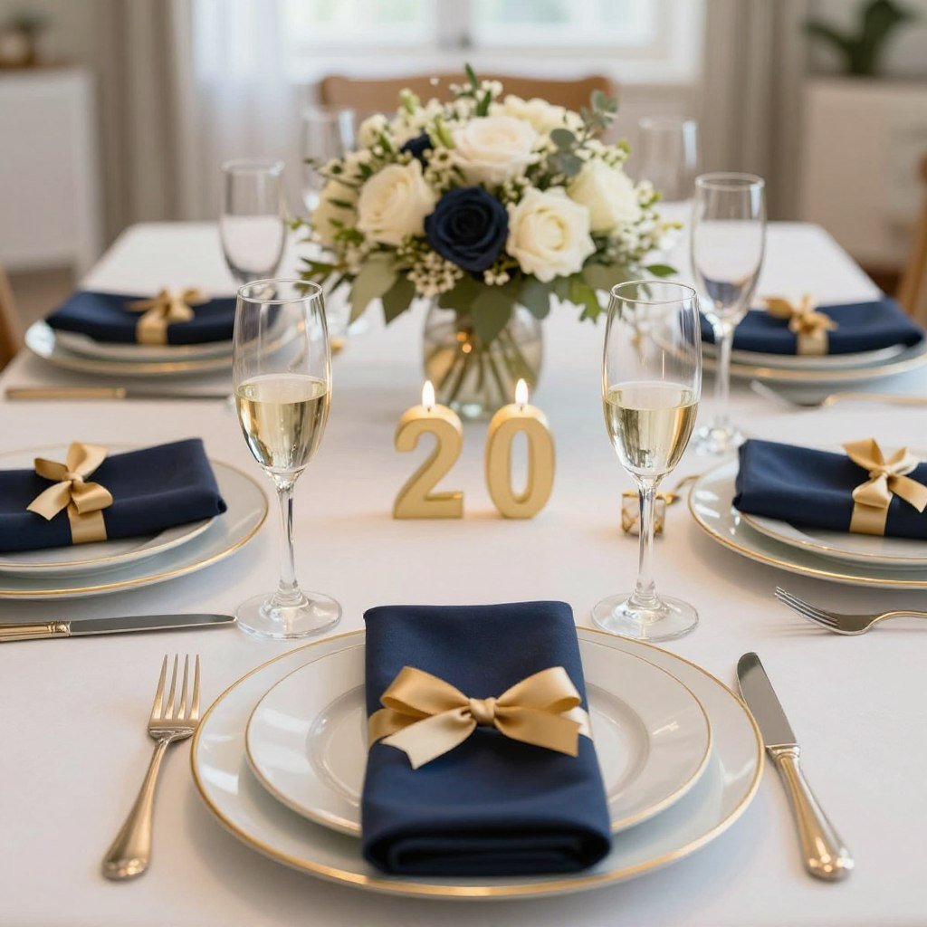 elegant adult birthday table setting