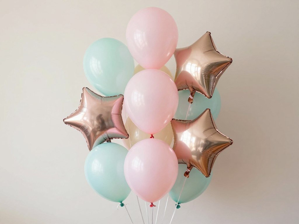 elegant balloon bouquet ideas featuring mixed colors and metallic foil balloons arranged in stunning display