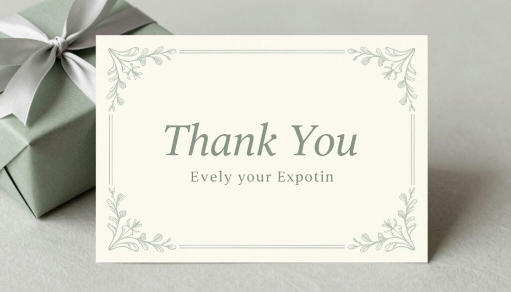 elegant special occasion thank you card with versatile design for multiple events