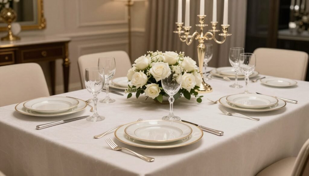 elegant table setting ideas for formal dinner party
