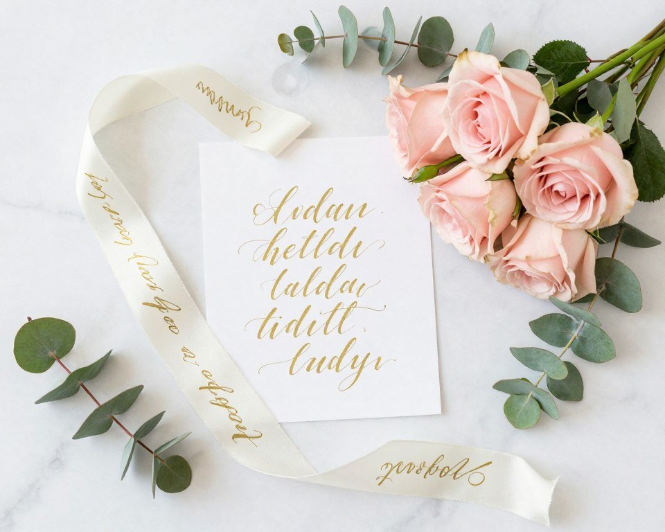 elegant wedding color palette with soft blush pink, ivory, and gold accents displayed with flowers and decor