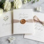 elegant wedding invitation ideas with floral details and calligraphy