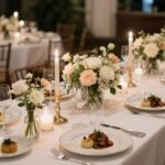 elegant wedding menu ideas featuring beautifully plated dishes on formal table setting