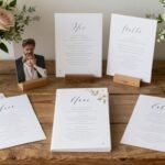 Wedding Program Ideas to Make Your Ceremony Unforgettable elegant wedding program ideas displayed on rustic wooden table