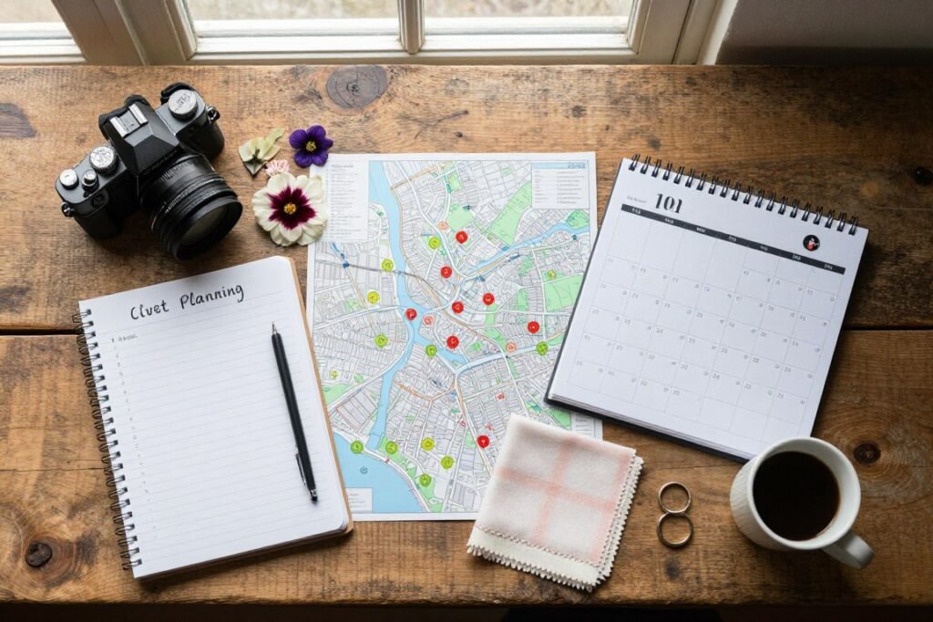 elopement planning materials and photoshoot ideas checklist