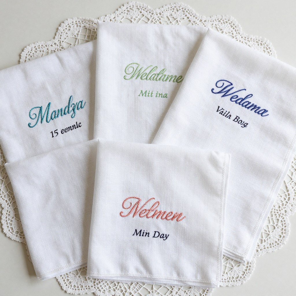 embroidered handkerchiefs for bridesmaid proposals
