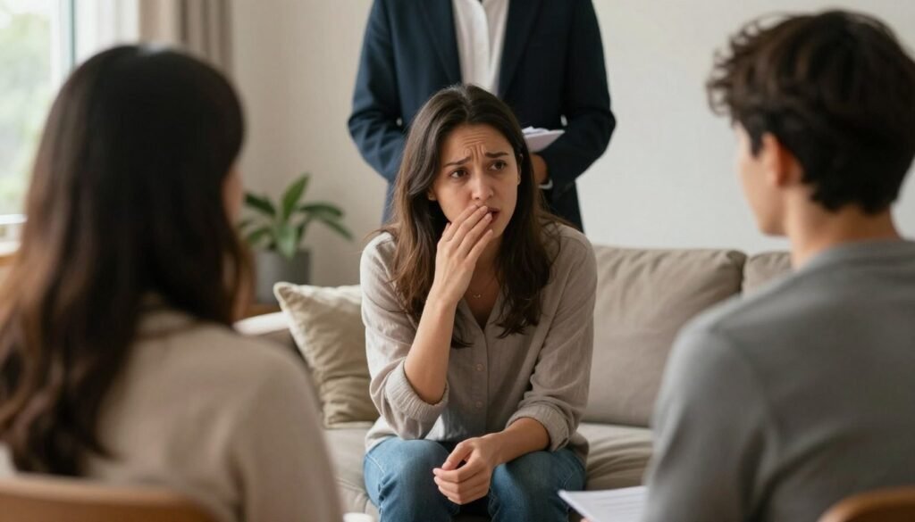 emotional moment during officiant proposal conversation emotional moment during officiant proposal conversation