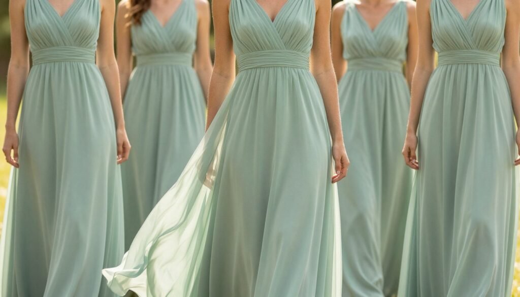 empire waist bridesmaid dress chiffon