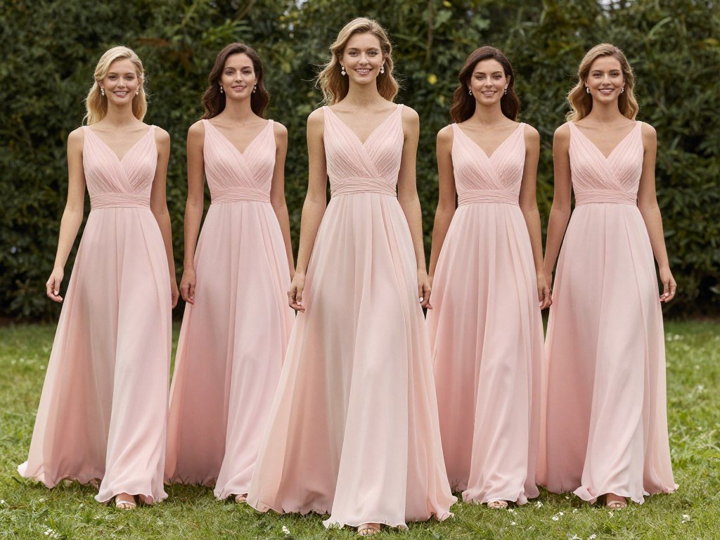 empire waist pastel bridesmaid dress in blush pink empire waist pastel bridesmaid dress in blush pink