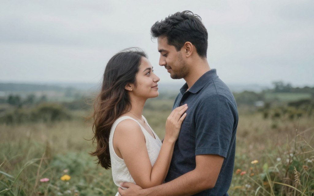 engagement shoot double exposure creative artistic