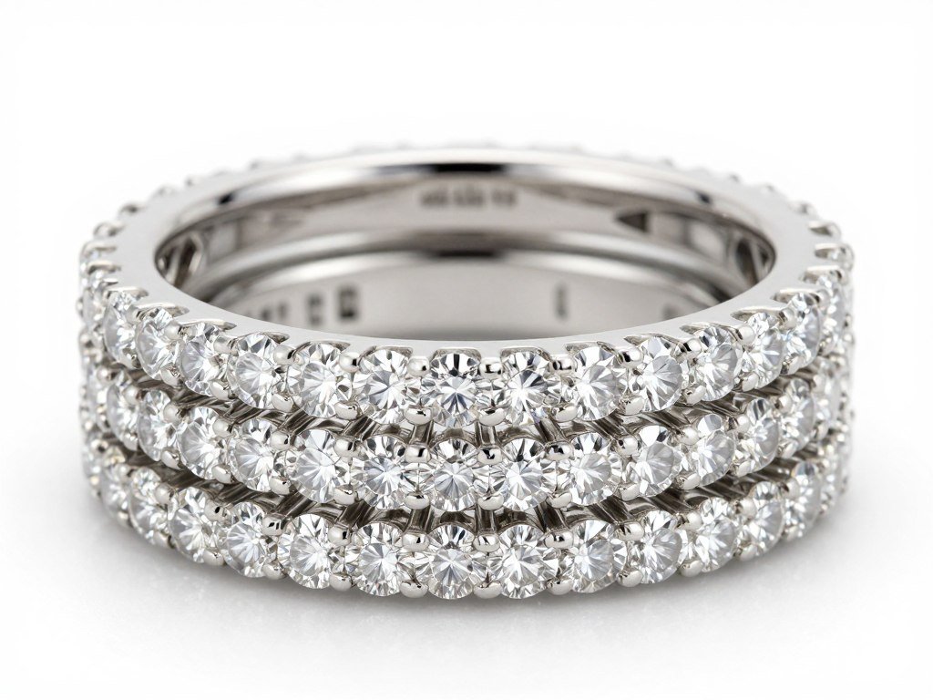 eternity band ring stack with multiple diamond bands eternity band ring stack with multiple diamond bands