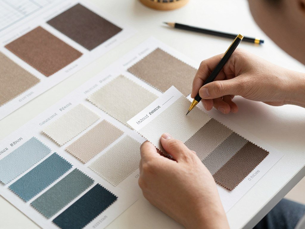 fabric swatch natural lighting test