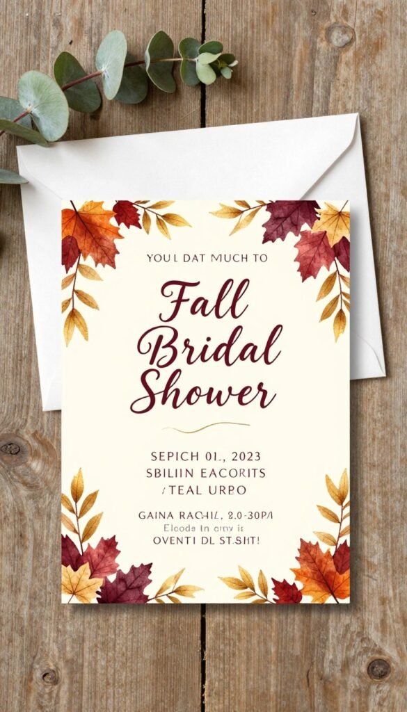 fall bridal shower ideas invitation design fall bridal shower ideas invitation design
