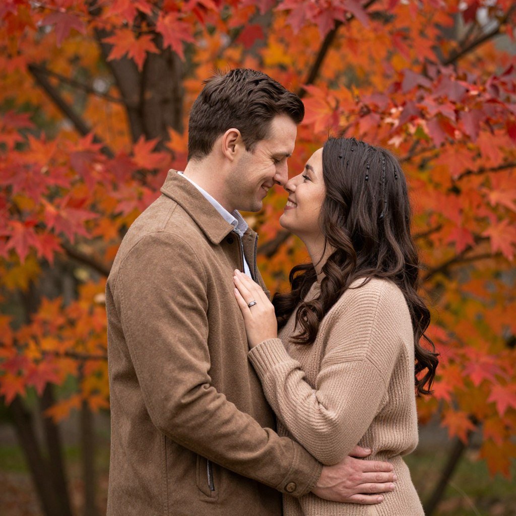 fall foliage anniversary photography